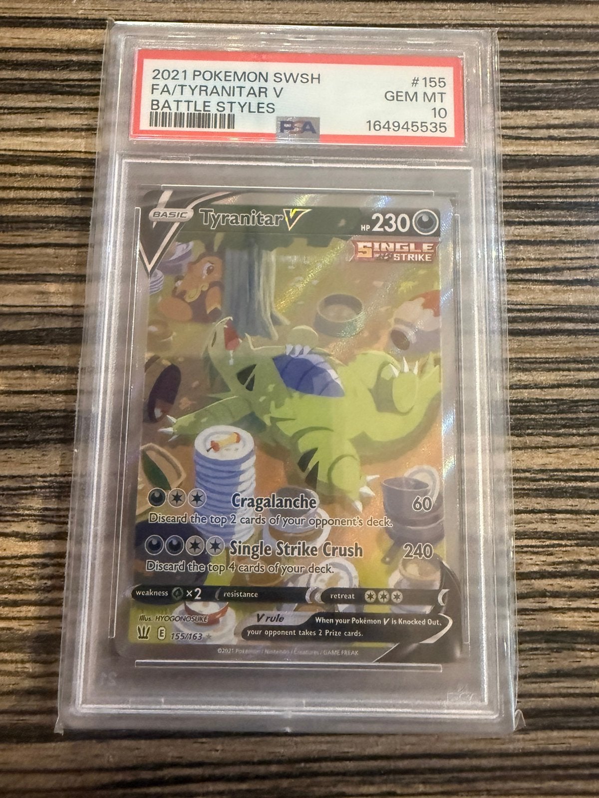 Pokemon Tyranitar V 155 PSA 10, Ophalen, Zo goed als nieuw
