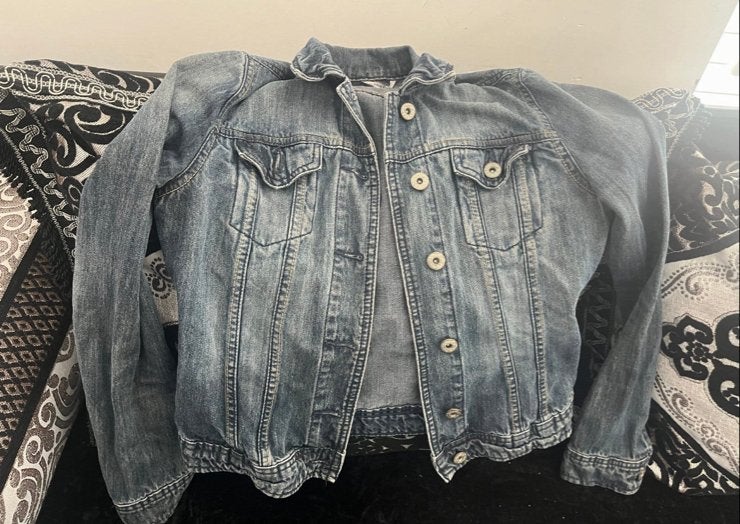Stoere spijkerjas, maat S, Ophalen, Zo goed als nieuw, Maat 36 (S), Blauw