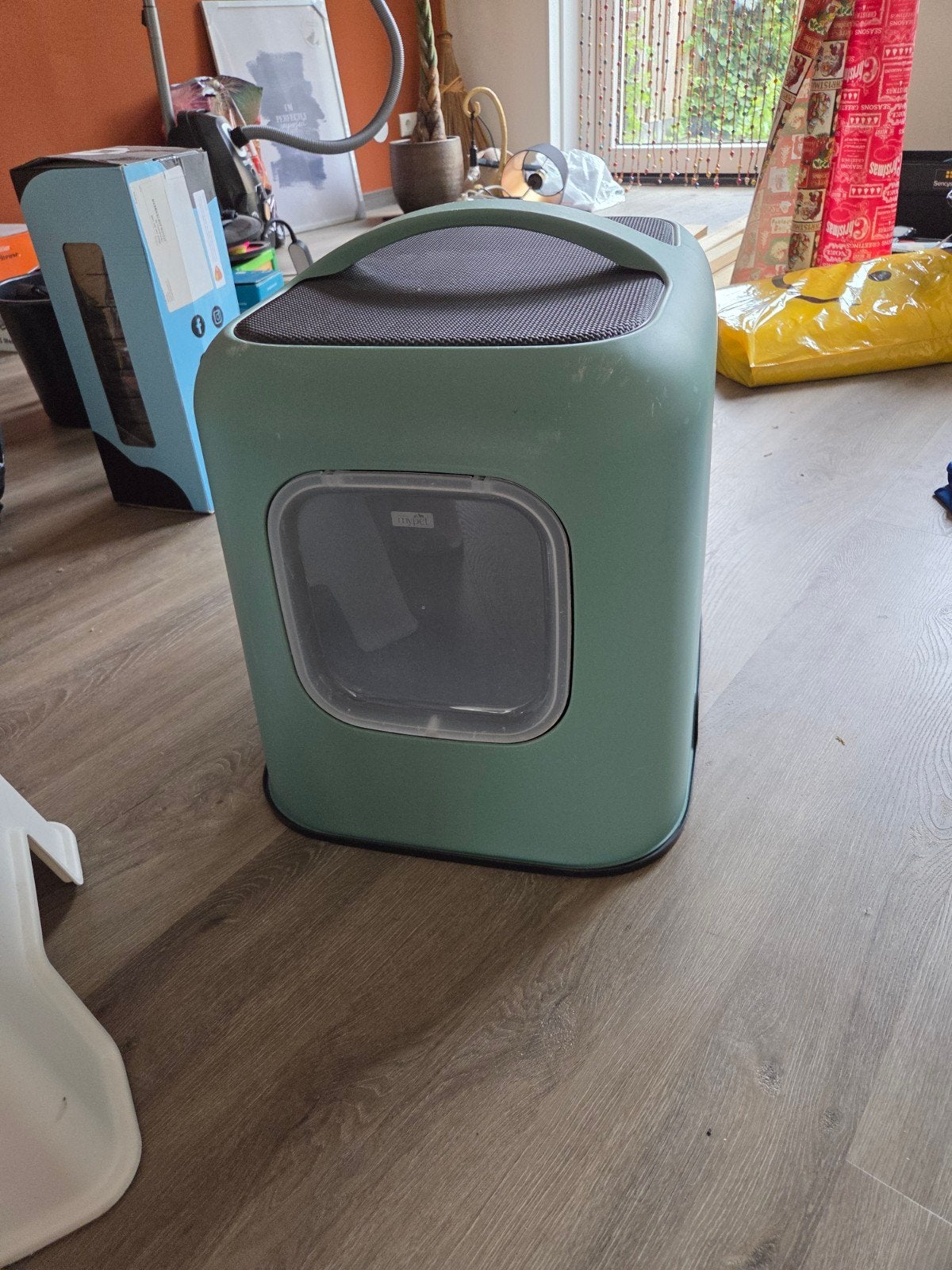 Mooie  lichtgroene kattenbak, Dieren en Toebehoren, Ophalen