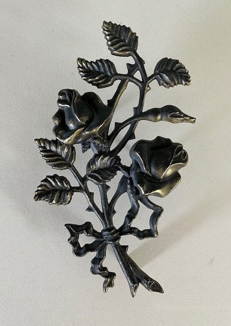Sobraf-Fracaro Frans metalen rozen ornament, Antiek en Kunst, Ophalen of Verzenden