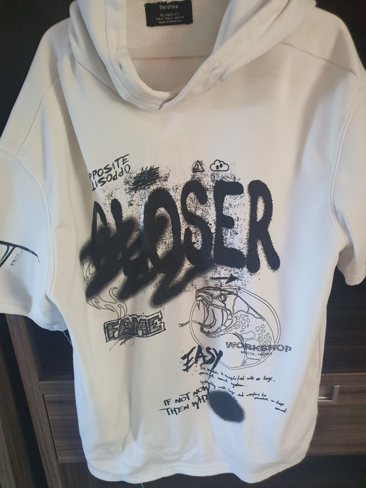 Shirt, Wit, Ophalen of Verzenden, Zo goed als nieuw, Bershka
