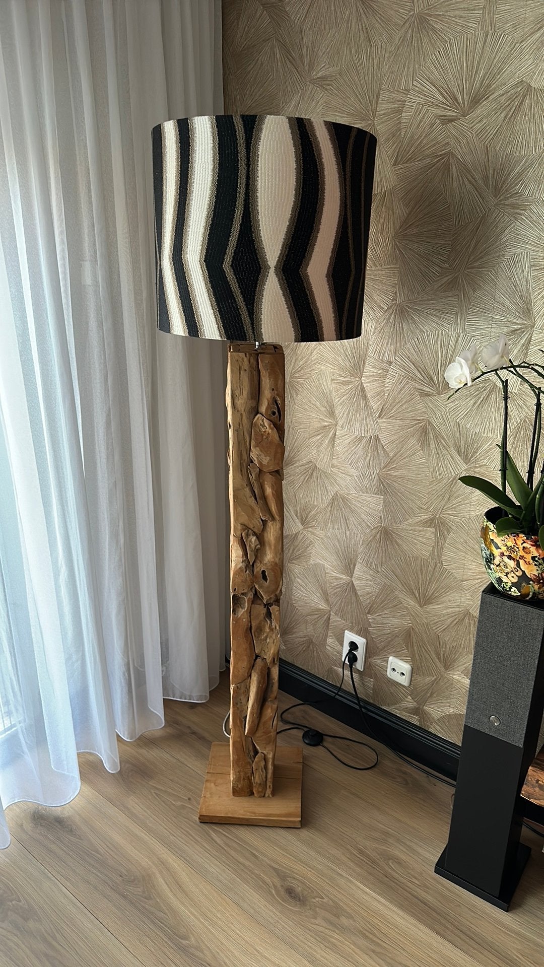 Staande lamp hout, Ophalen, Zo goed als nieuw, Hout, 150 tot 200 cm