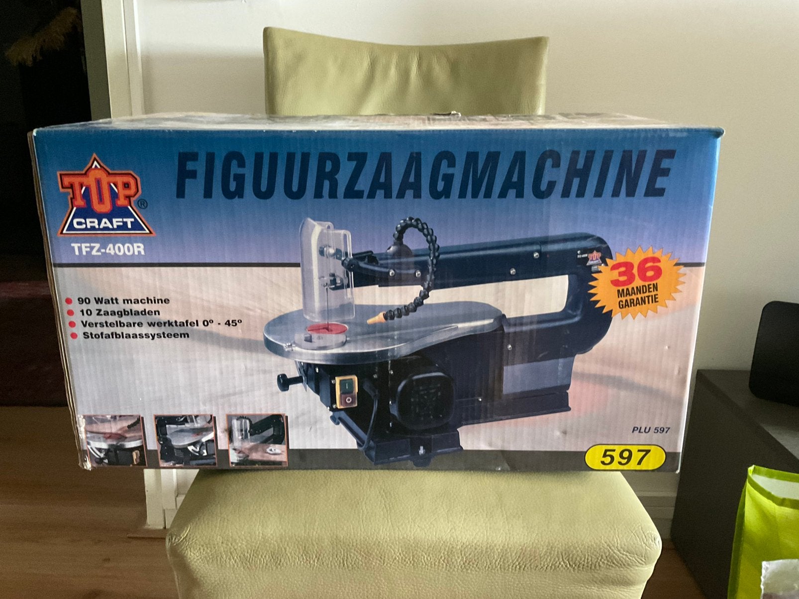 Figuurzaagmachine topcraft, Doe-het-zelf en Verbouw, Gereedschap | Zaagmachines, Ophalen, Gebruikt, 30 tot 70 mm, Figuurzaag