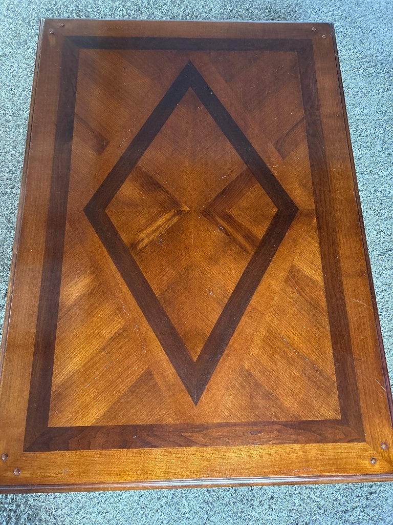 Kersenhouten salontafel, Ophalen, Gebruikt, 100 tot 150 cm, Klassiek