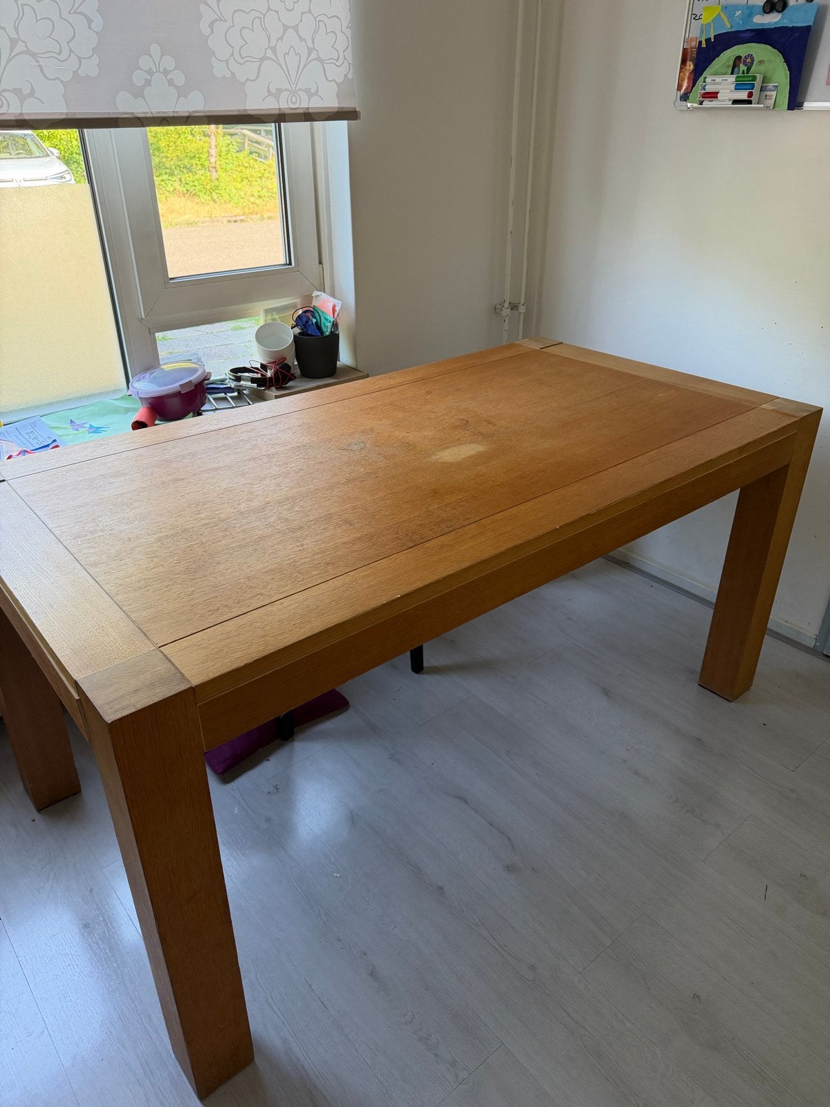 Houten eettafel 160x85 cm - Ophalen voor 18 juli, Huis en Inrichting, Tafels | Eettafels, Ophalen, Gebruikt, 50 tot 100 cm, 150 tot 200 cm