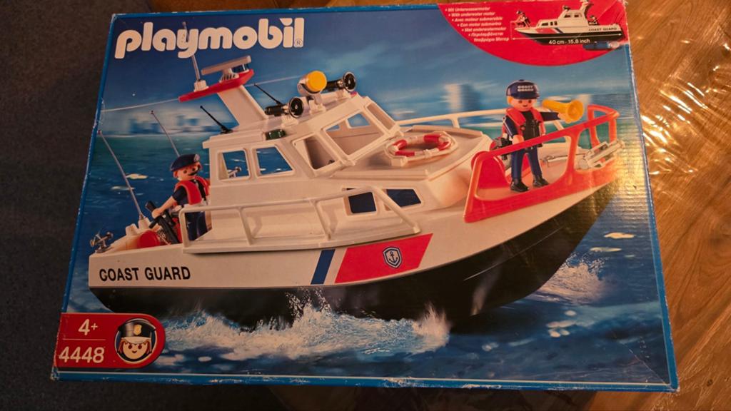 Playmobil 4448 Kustwachtboot Compleet met Doos, Ophalen of Verzenden, Zo goed als nieuw, Complete set