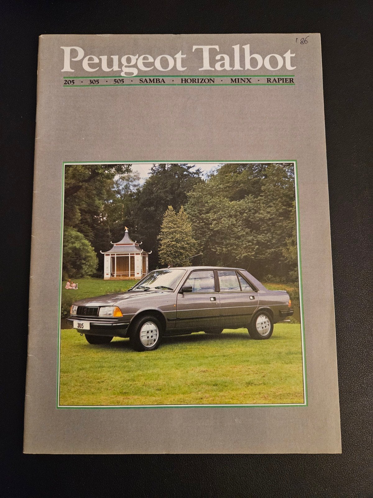 Brochure Peugeot 1985 UK, Ophalen of Verzenden, Zo goed als nieuw, Peugeot