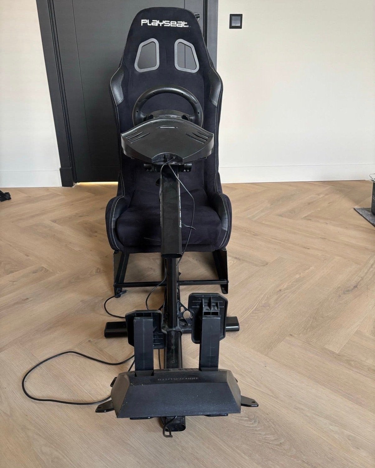 Playseat met Thrustmaster T150 racestuur en pedalen, Ophalen, Racestoel, Gebruikt, Force feedback