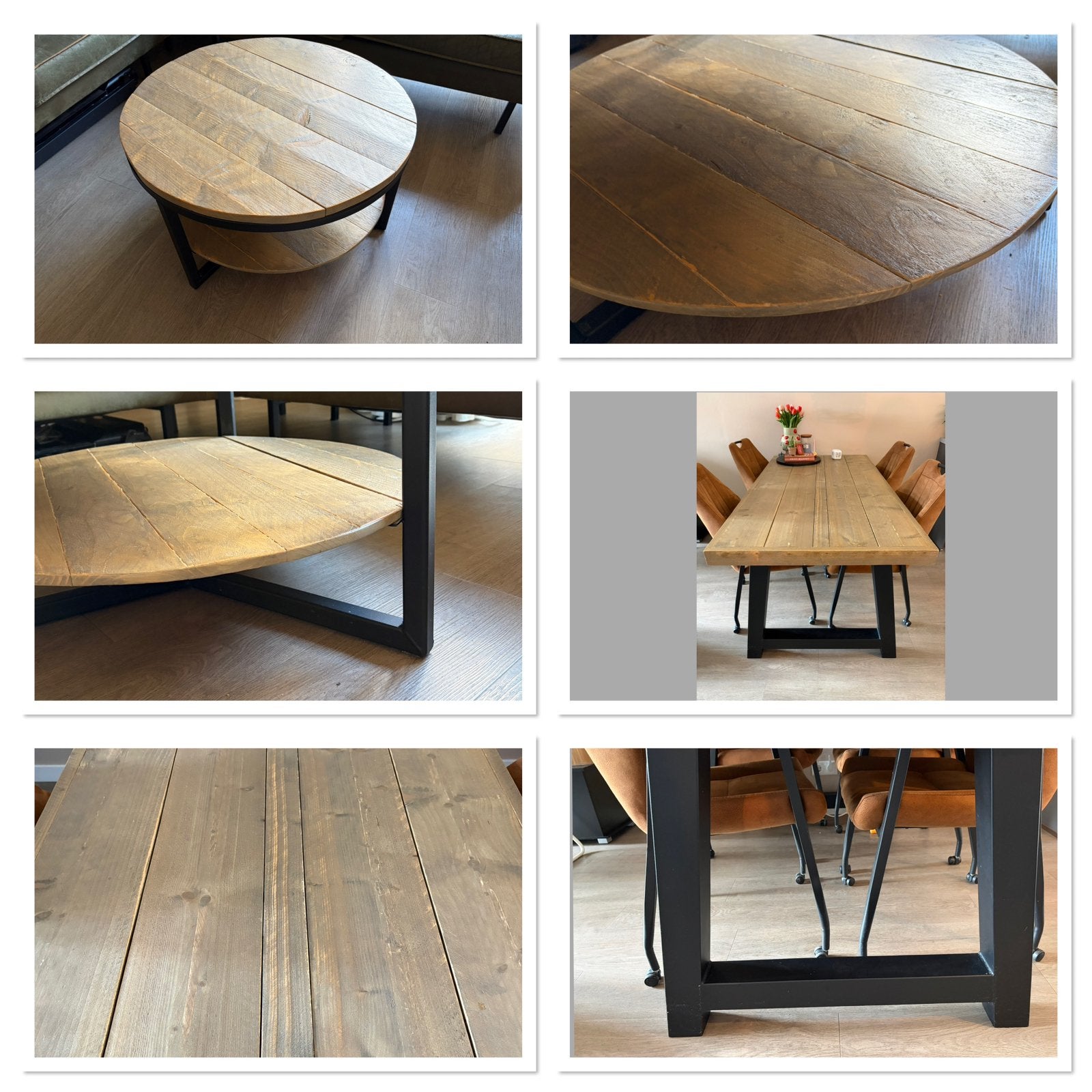 Eettafel en Salontafel, Ophalen, 50 tot 100 cm, Zo goed als nieuw, 150 tot 200 cm