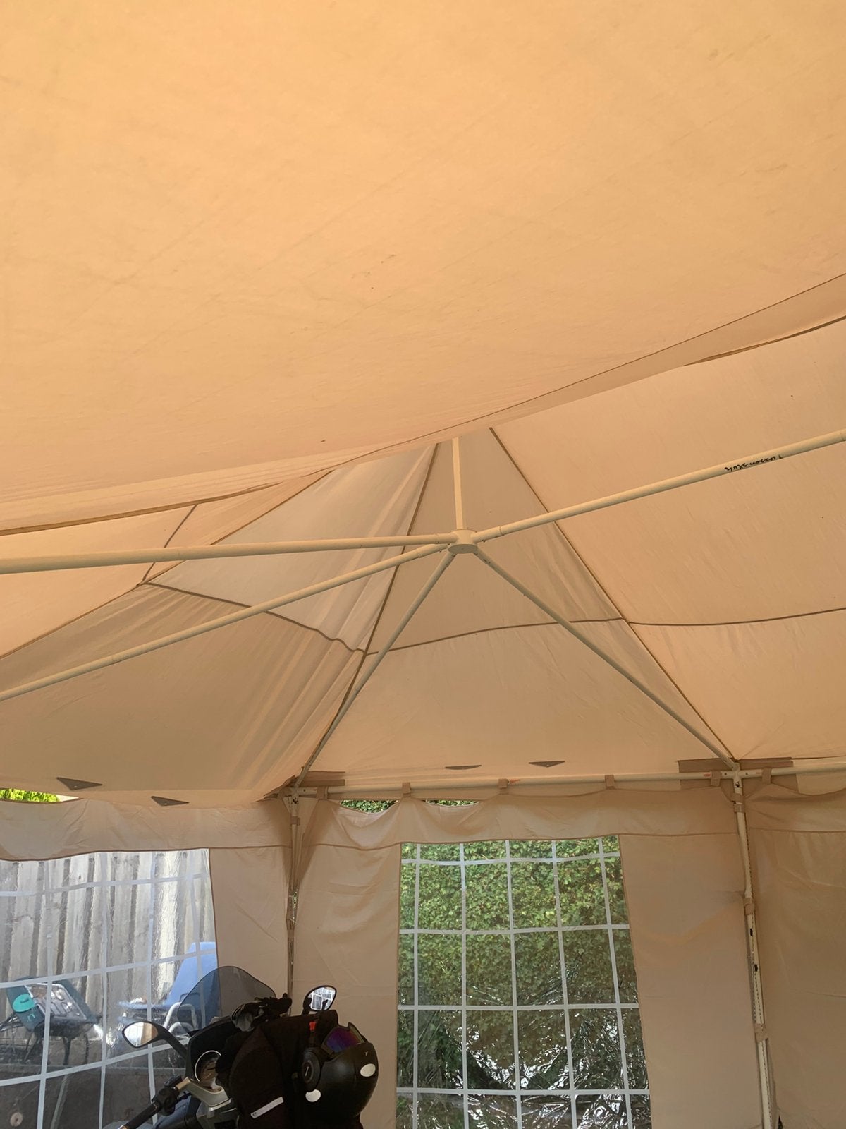 Paveljoen partytent 5x6.8 meter 3 jaar oud maar geen schade, Tuin en Terras, Ophalen, Zo goed als nieuw, 4 tot 6 meter, Paviljoen