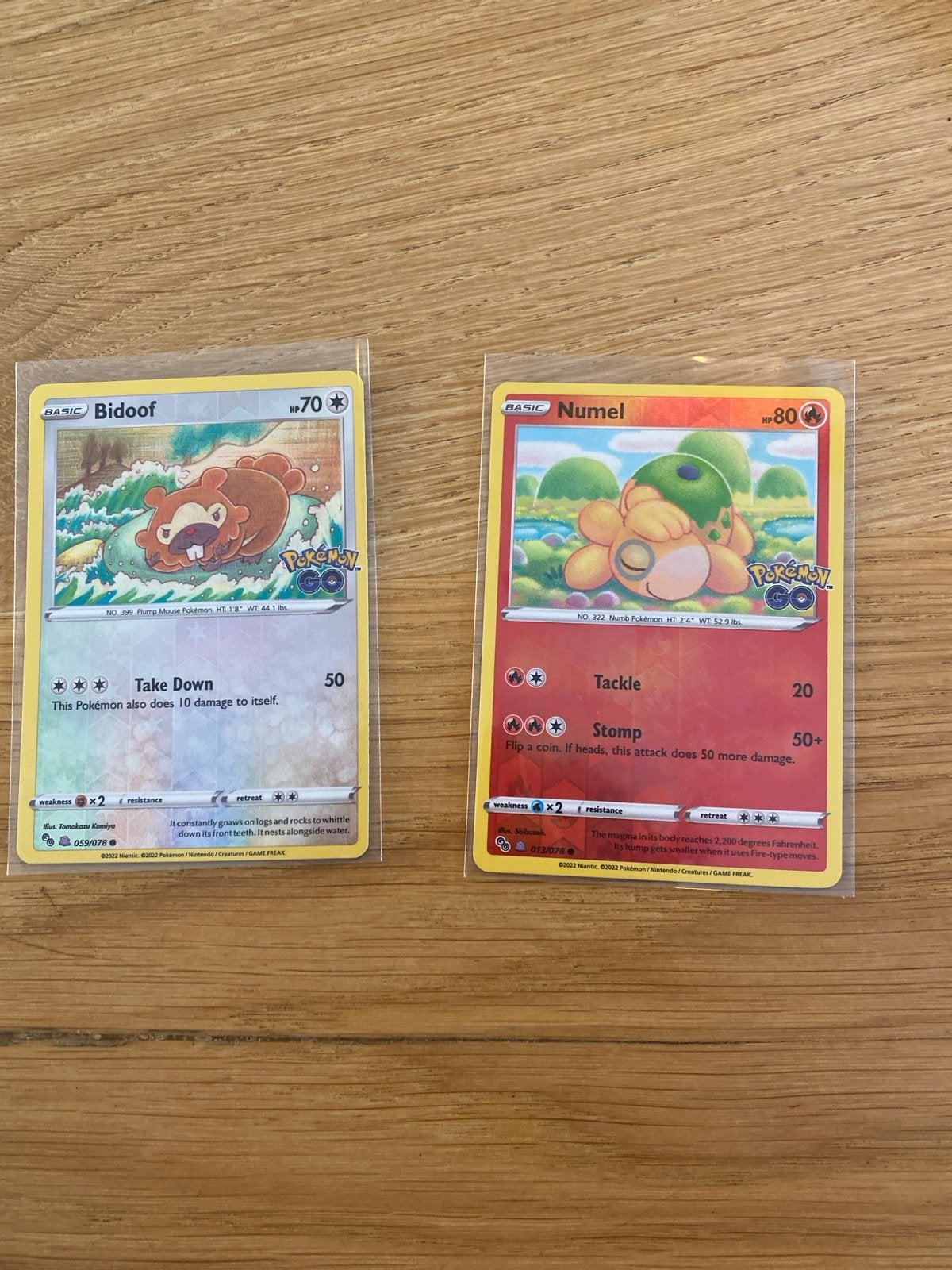 Bidoof ditto & numel ditto pokémon kaarten, Ophalen of Verzenden, Zo goed als nieuw, Meerdere kaarten