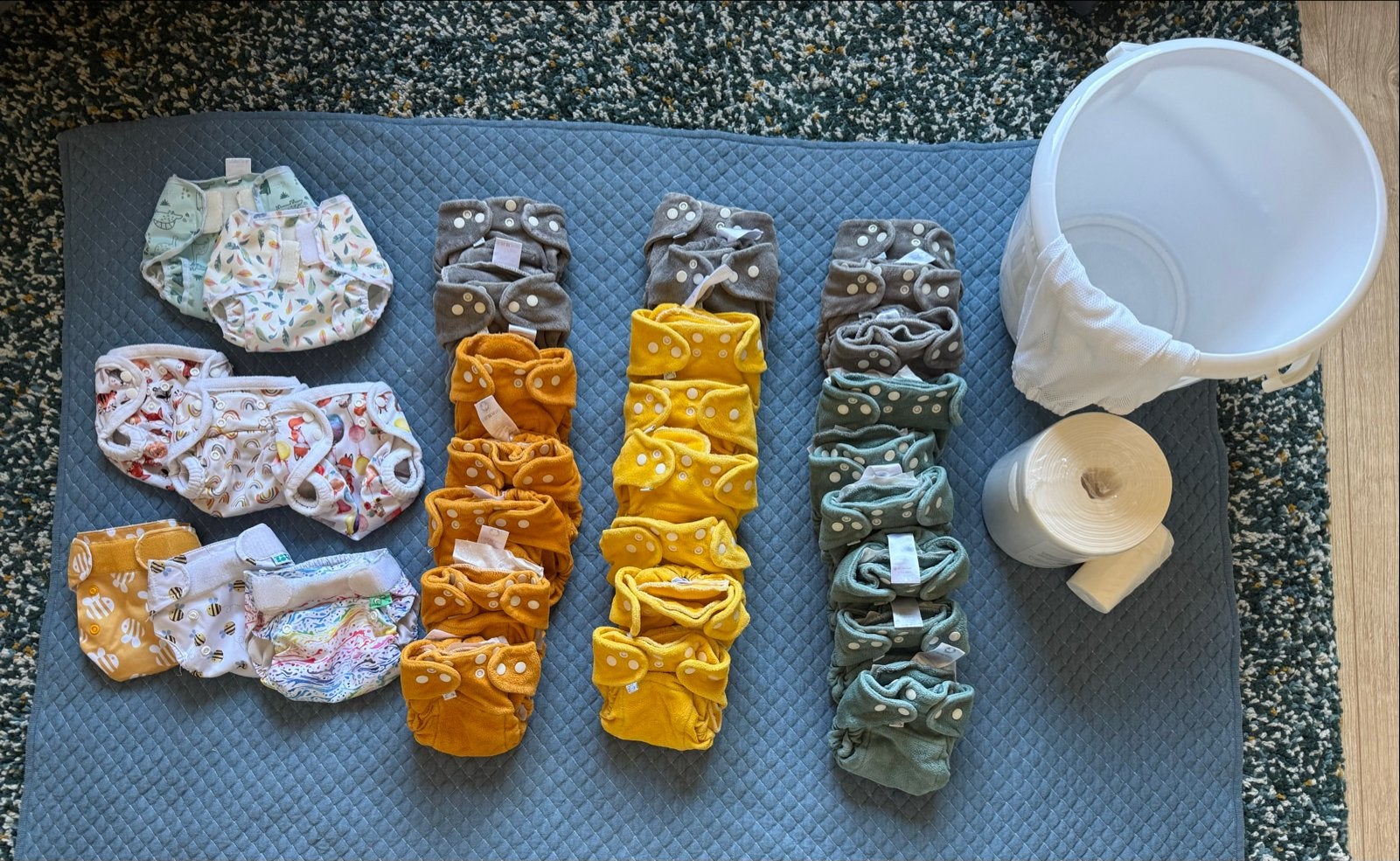 Grote set wasbare luiers (Popolini, TotsBots, Breberky), Ophalen of Verzenden, Gebruikt, Jongetje of Meisje