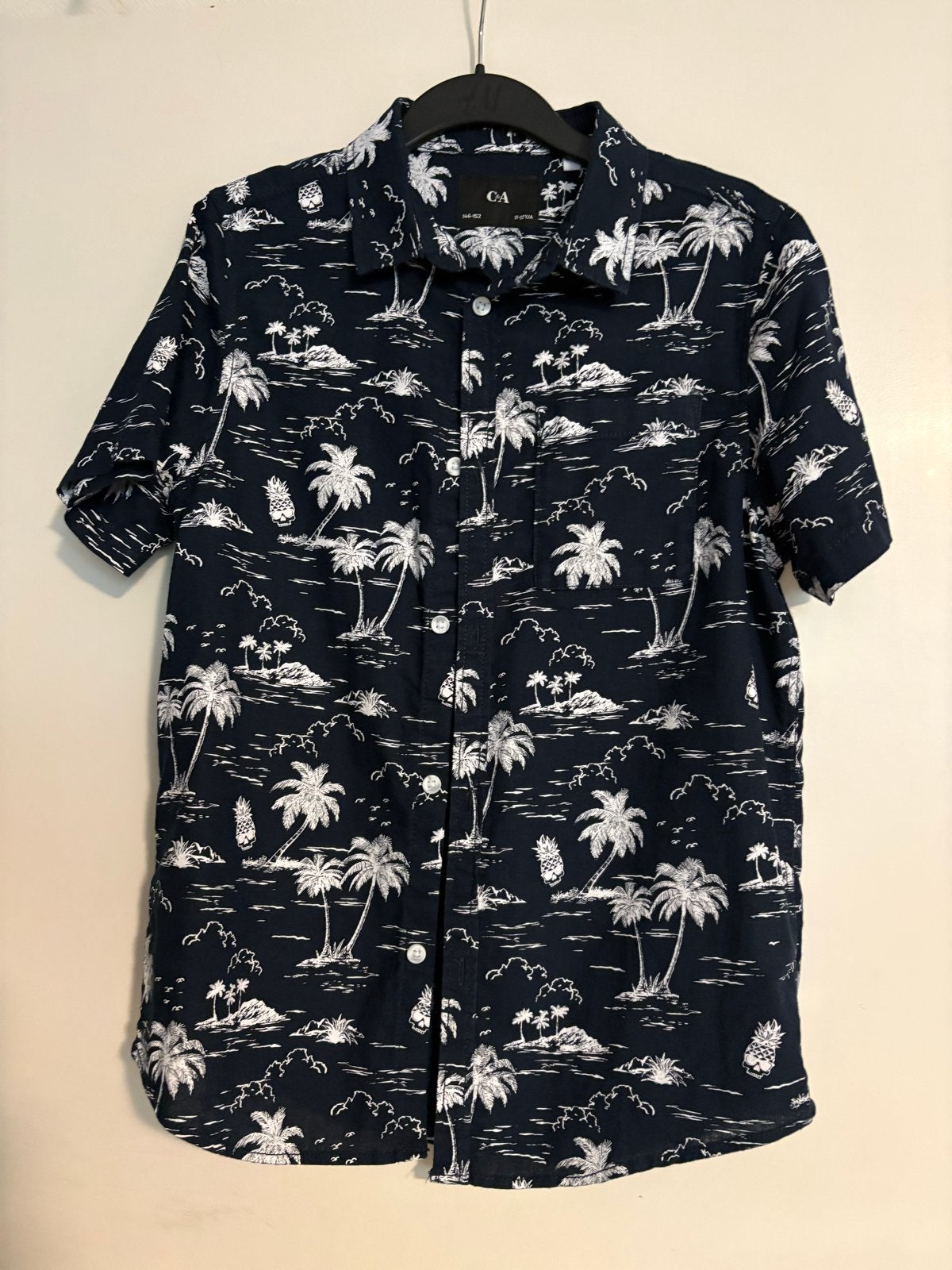 Nieuwe C&A Jongensblouse Maat 146 (11 jaar) Donkerblauw, Ophalen of Verzenden, Nieuw, Jongen, Overhemd of Blouse