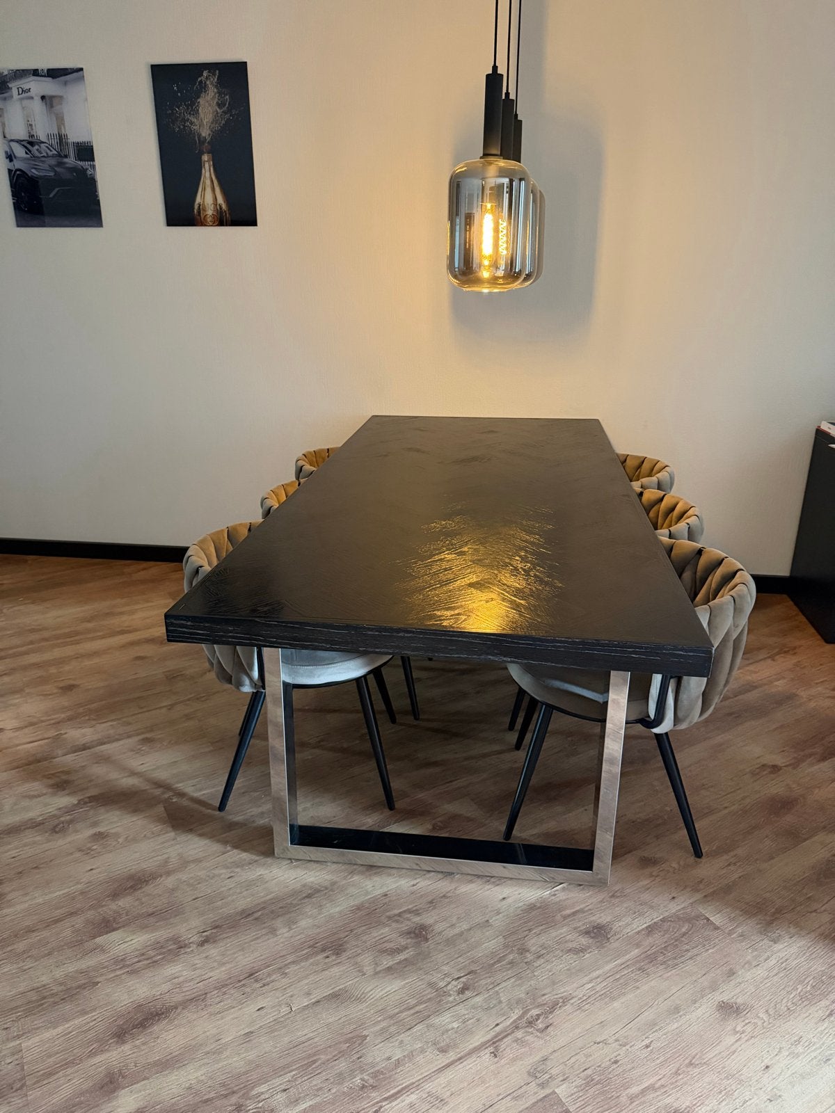 Richmond eettafel met 6 stoelen, Ophalen, Gebruikt, 200 cm of meer, 50 tot 100 cm