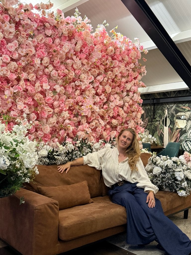 Roze Flowerwall Te huur, Ophalen, Nieuw, Geboorte of Huwelijk
