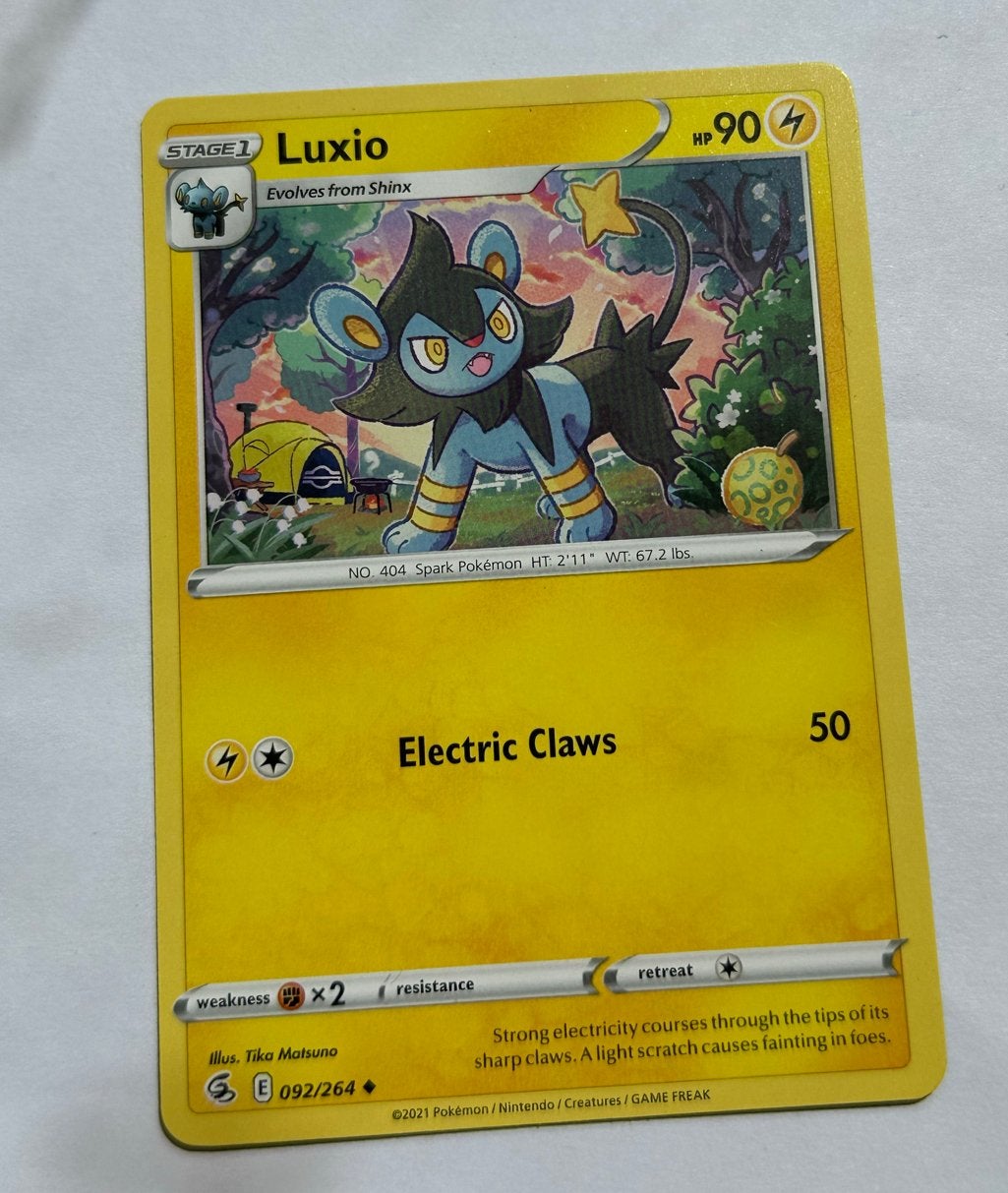Pokémon Kaart Luxio 092/264 - Stage 1 Spark Pokémon, Ophalen of Verzenden, Gebruikt, Losse kaart