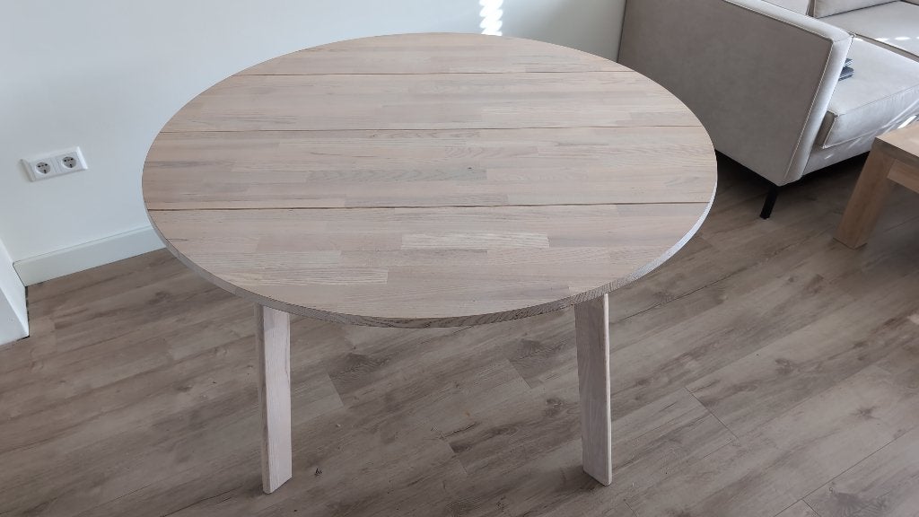 WOOOD Disc eettafel Ø120, Huis en Inrichting, Tafels | Eettafels, Ophalen, Gebruikt, 50 tot 100 cm, 50 tot 100 cm