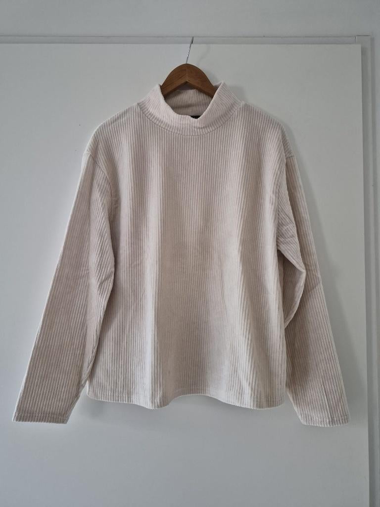 Trui Amisu beige maat L dames - suede, Beige, Maat 42/44 (L), Ophalen of Verzenden, Zo goed als nieuw