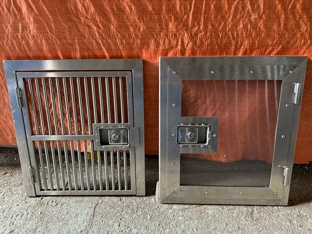 2stuks RVS hondenbench deuren, Ophalen, Gebruikt