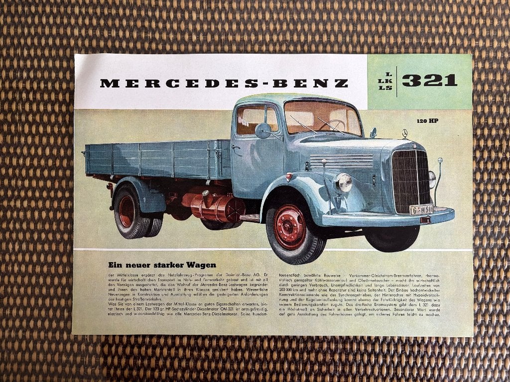 Mercedes-Benz L 321 - Reclamebrochure - Ca 1960, Ophalen of Verzenden, Gelezen, Mercedes