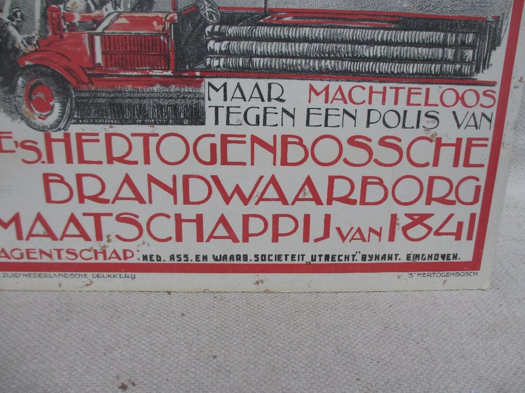 Poster 1929 Andreas j Verhorst (1889-1977), Ophalen of Verzenden, A1 t/m A3, Overige onderwerpen, Rechthoekig Staand