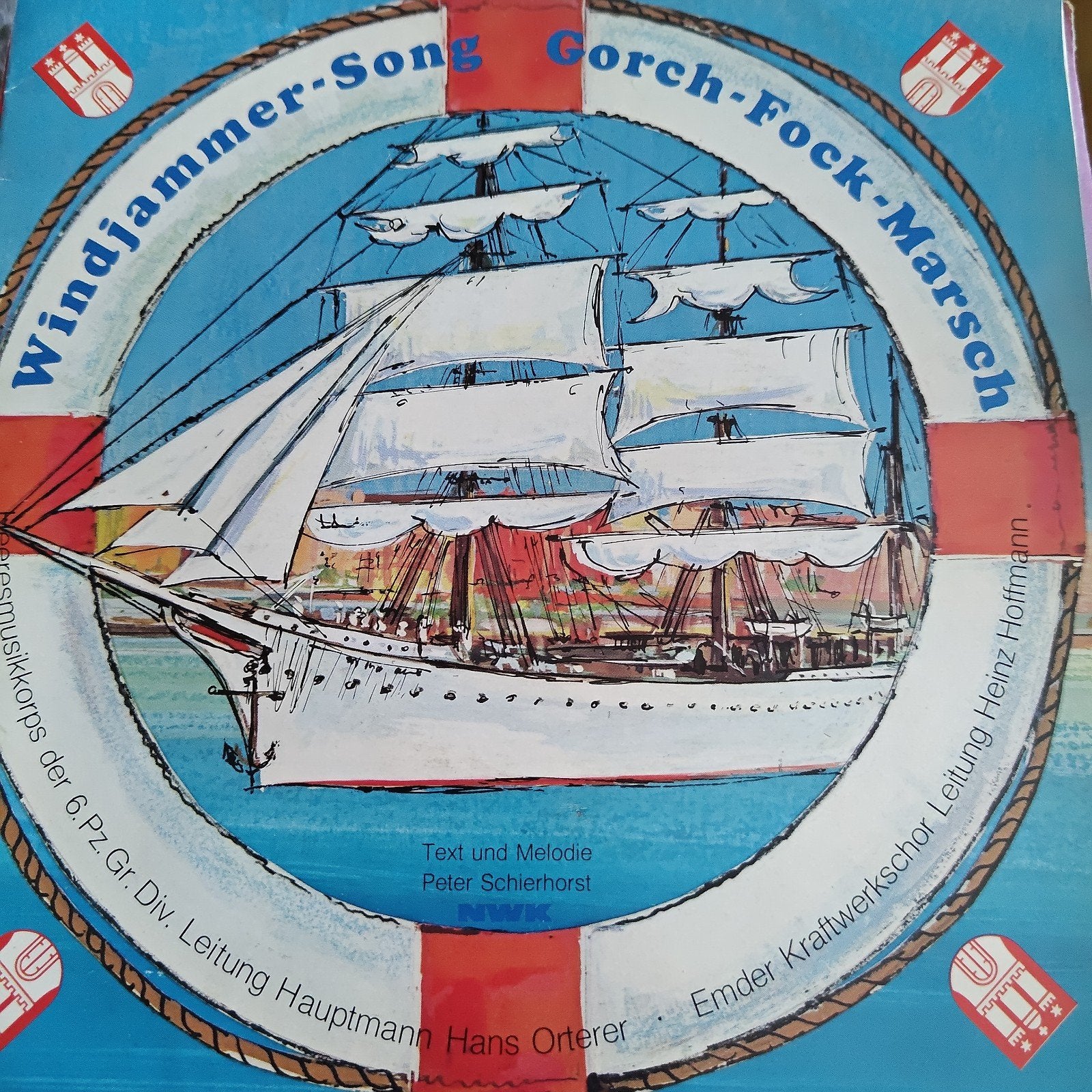 Windjammer-Song Gorch-Fock-Marsch - NWK, Ophalen of Verzenden, Gebruikt, 7 inch, Overige genres