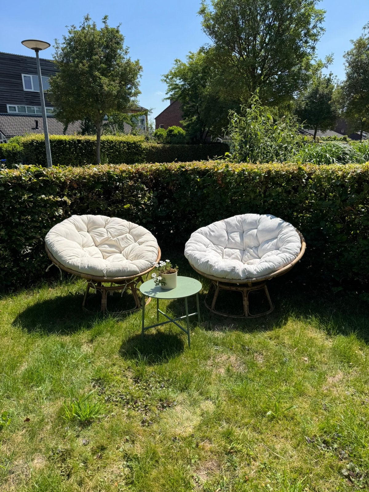 Papasan rotan tuinstoel mand gamma, Ophalen, Gebruikt, 2 zitplaatsen