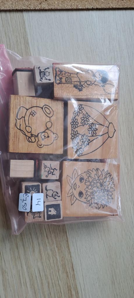Set van diverse houten stempels, Ophalen of Verzenden