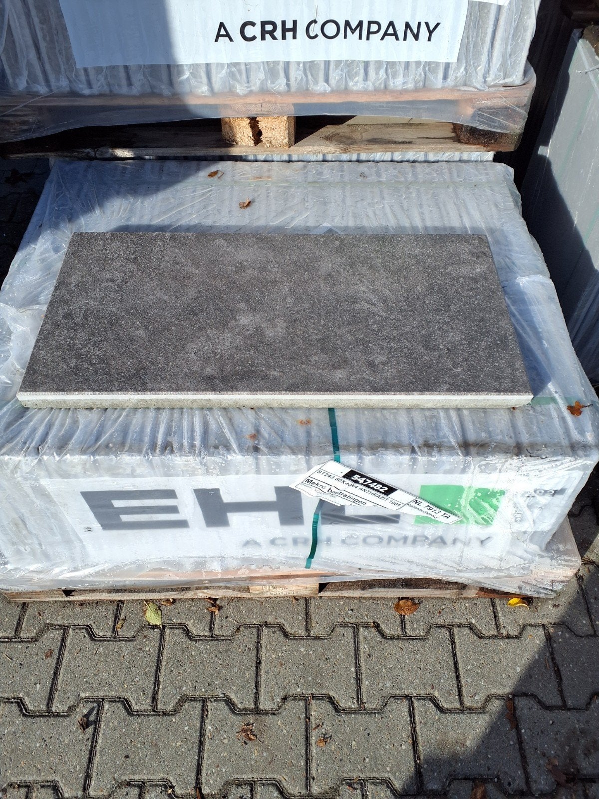 Marlux Pierra Terrastegels Antraciet 80x40x4 cm - 24,96m², Ophalen, Nieuw, 10 m² of meer, Beton