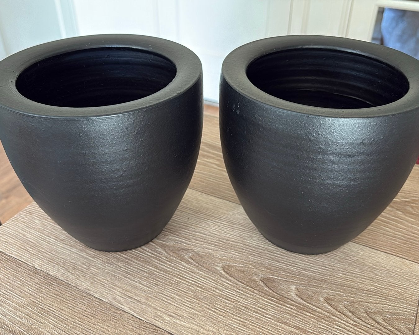 BLOEMPOTTEN MAT ZWART HOOGTE EN DIAMETER 20 cm, Ophalen, Halfschaduw, Minder dan 100 cm