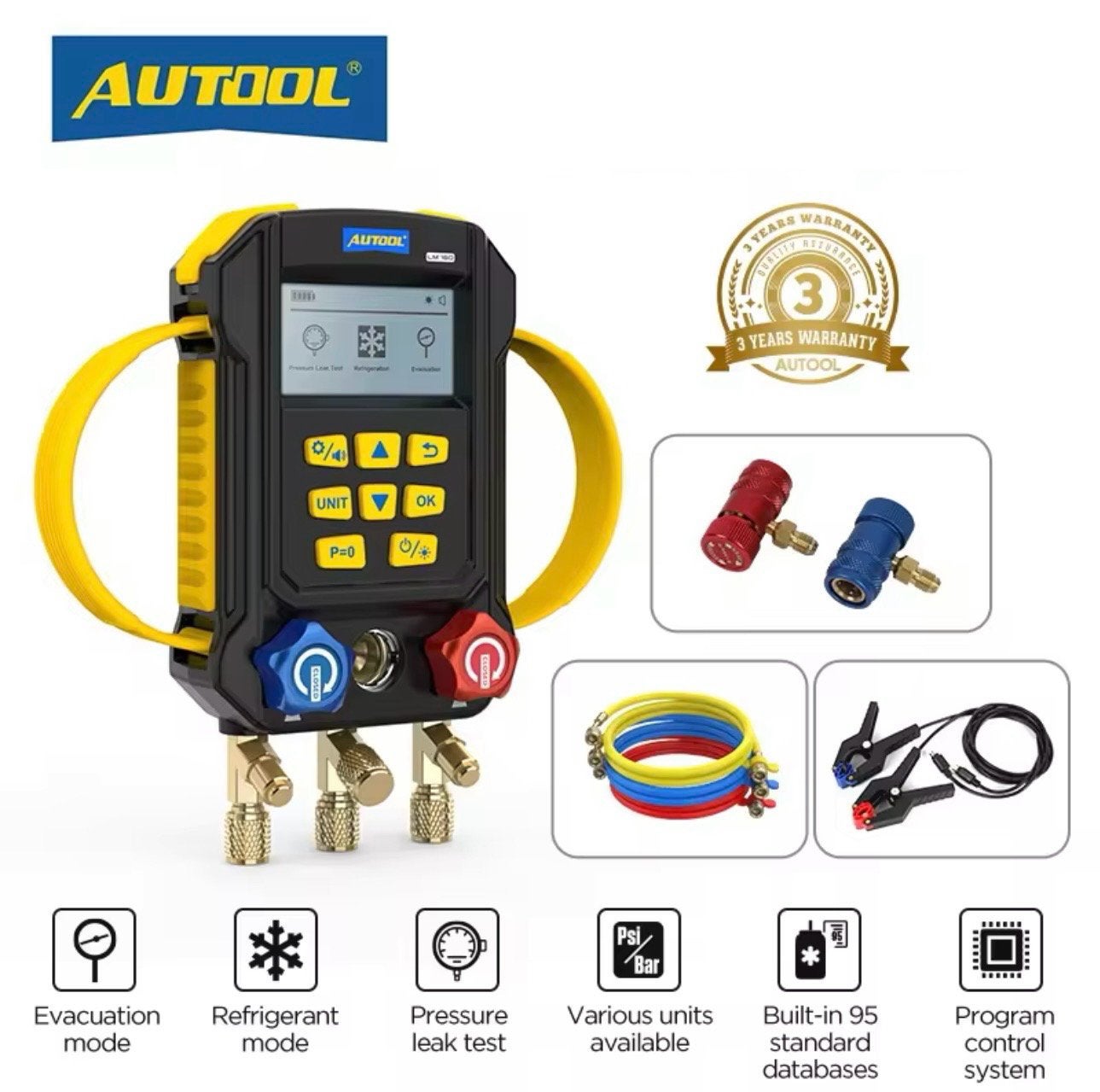 Autool Lm160 Digitale Spruitstukmeter Airco, Ophalen of Verzenden