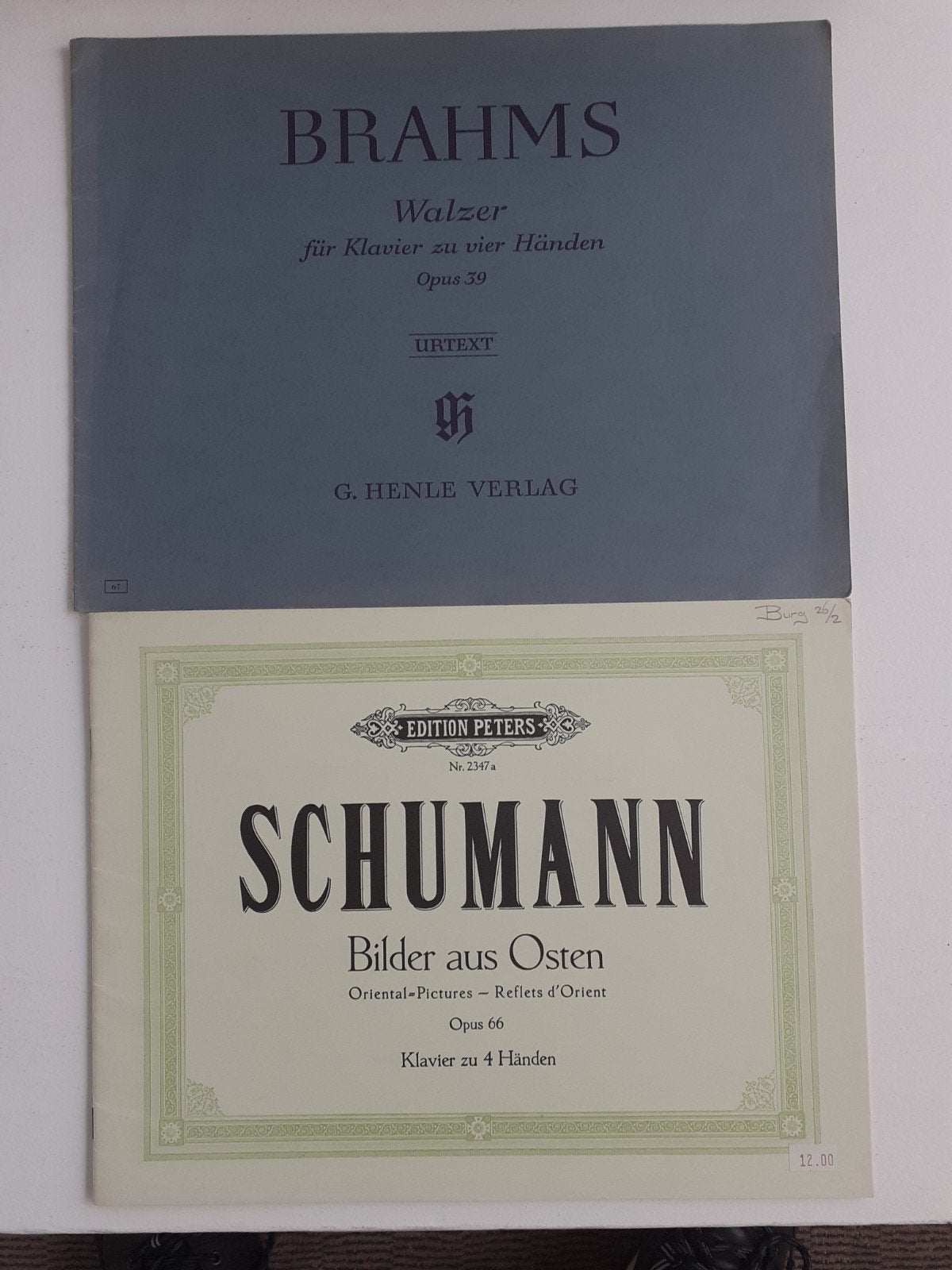 Brahms Walzer & Schumann Bilder aus Osten - Pianomuziek, Klassiek, Les of Cursus, Ophalen of Verzenden, Zo goed als nieuw