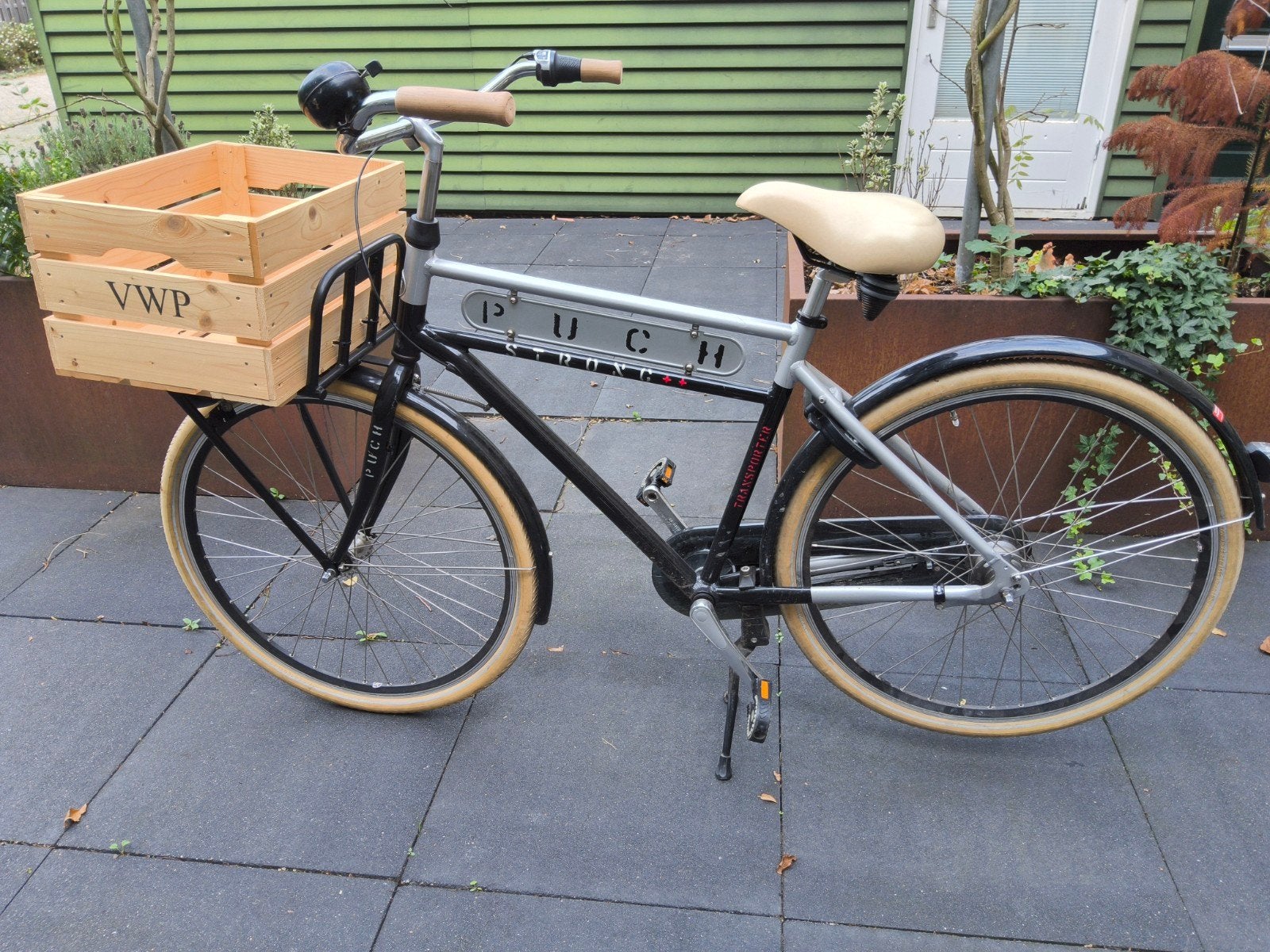 Puch Strong Transporterfiets 53cm met krat, Fietsen en Brommers, Terugtraprem, Versnellingen, Ophalen, Overige merken