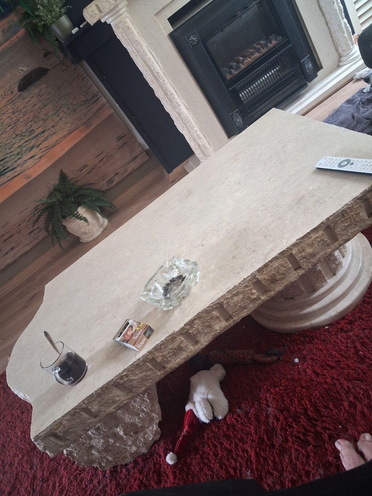 Manhattan salontafel fossiel, Huis en Inrichting, Ophalen, Rechthoekig, 100 tot 150 cm, 50 tot 100 cm