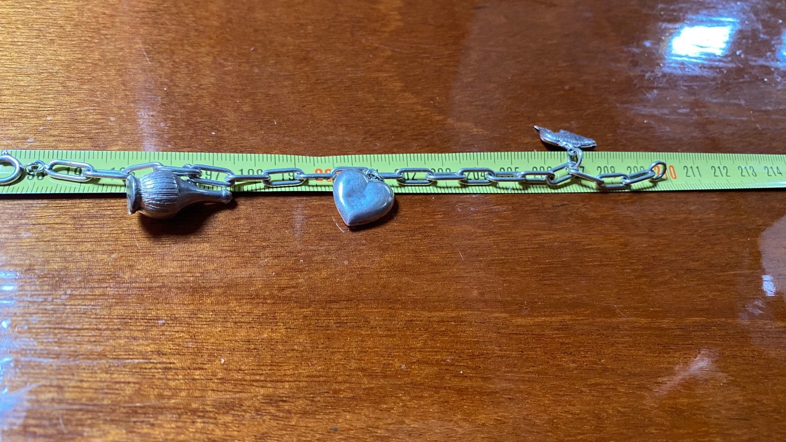 Oude zilveren bedelarmband aparte schakel, Ophalen of Verzenden, Zilver