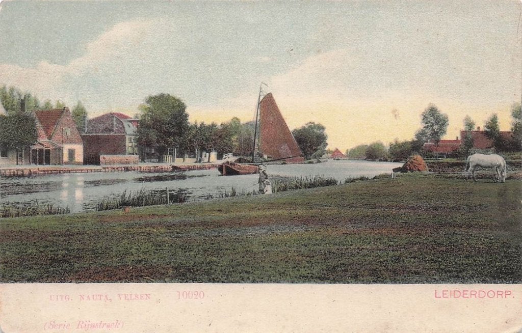 702-412-003 Leiderdorp, Verzamelen, Ansichtkaarten | Nederland, Verzenden, Voor 1920, Zuid-Holland
