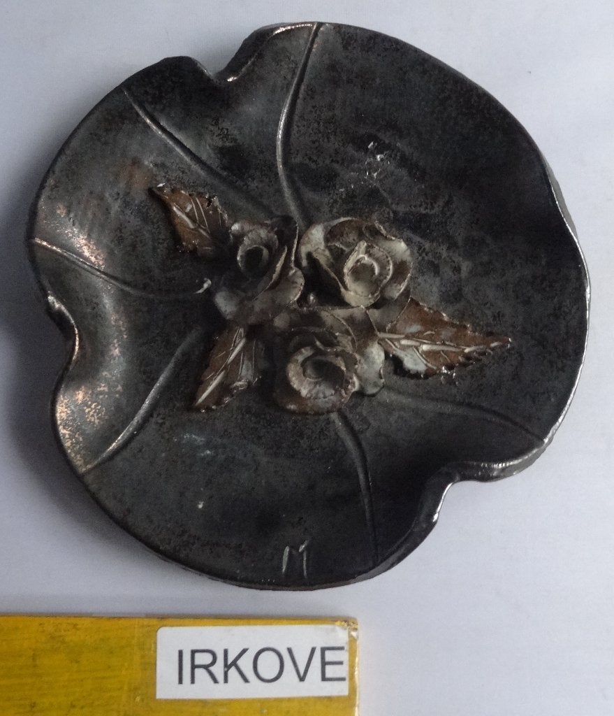 KERAMIEK BLAD MET BLOEMEN * Unica *, Verzenden