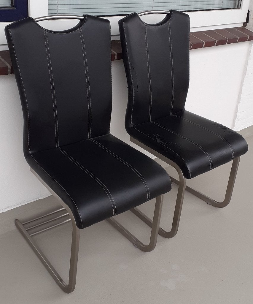 2 stoelen, Huis en Inrichting, Ophalen, Gebruikt, Twee, Zwart