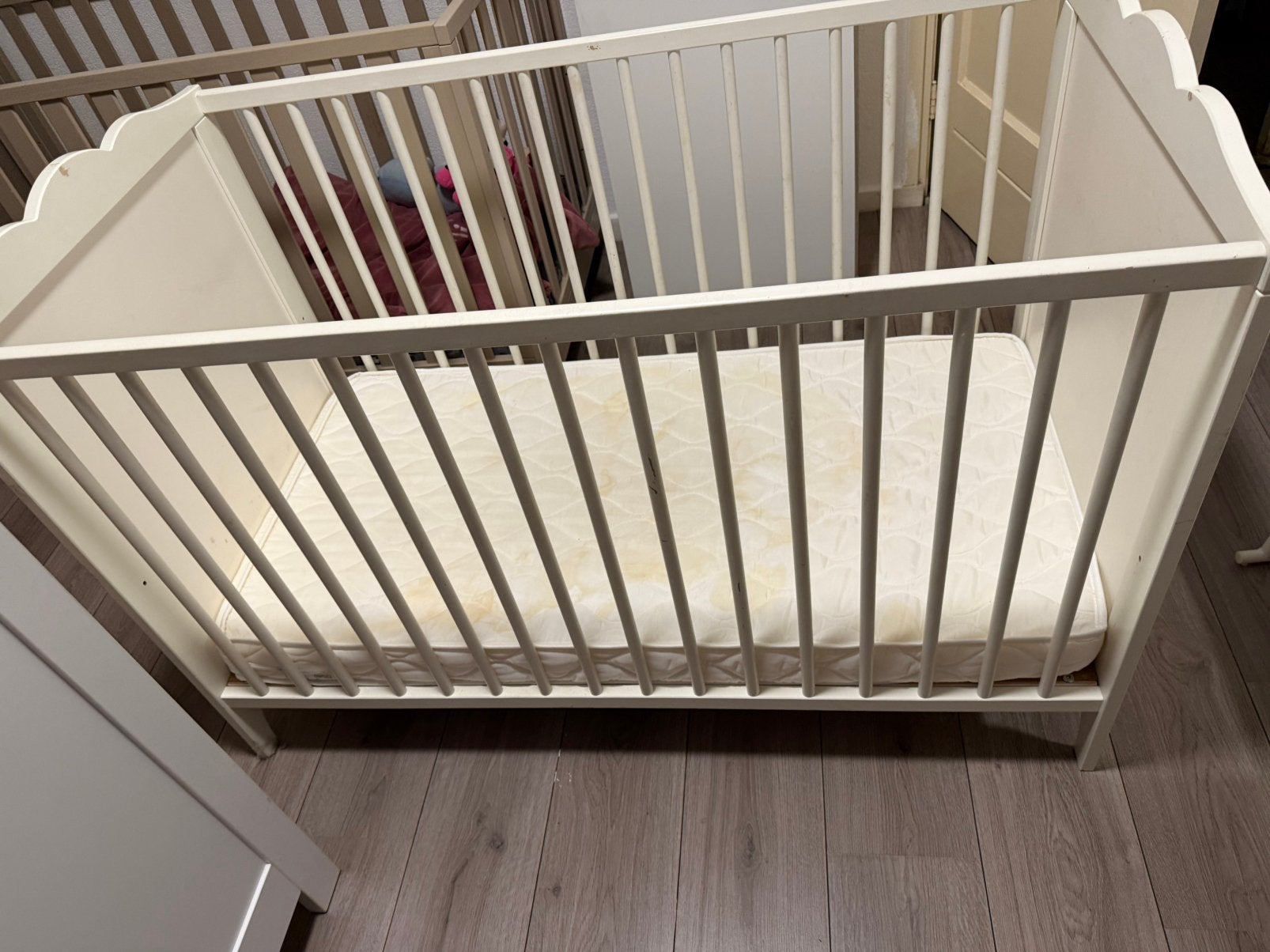Ledikant te koop wit 60x120, Ophalen, Gebruikt, Ledikant