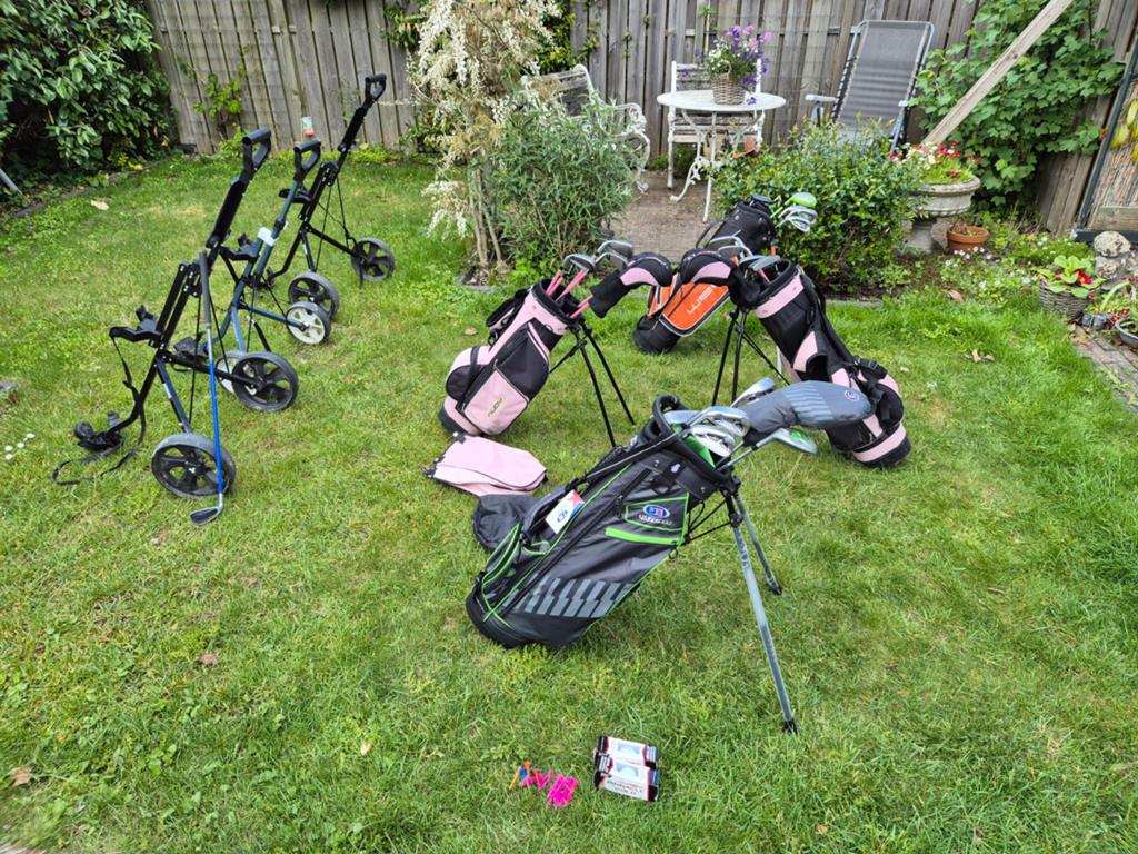 Complete linkshandig (junior) golfsets+ tas en trolleys, Sport en Fitness, Golf, Ophalen of Verzenden, Gebruikt, Set, Overige merken