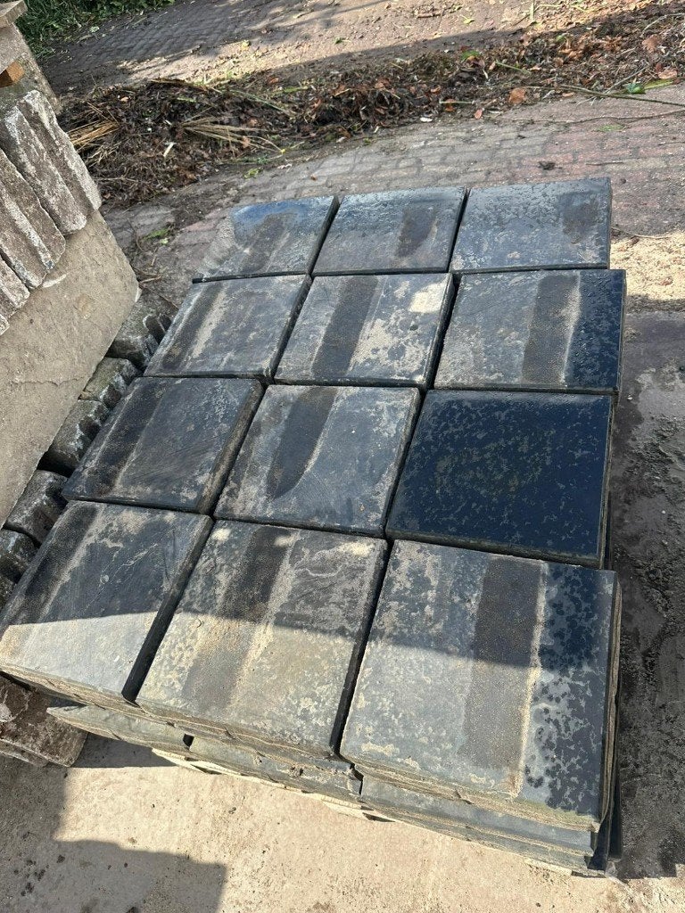 252st gebruikte rubber tegels met betonvulling 30x30cm, Tuin en Terras, Tegels en Klinkers, Ophalen, Gebruikt, Overige typen, Rubber