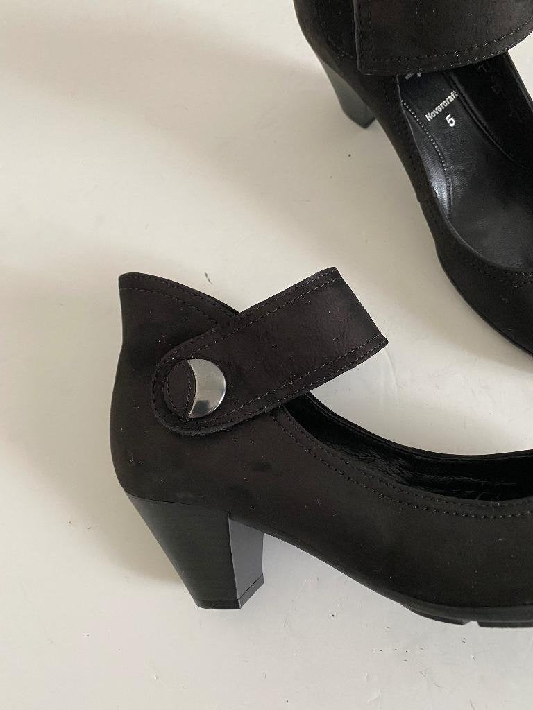 K70 Nieuw: Gabor mt. 38 leren nubikk pumps schoenen leer hak, Zwart, Gabor, Nieuw, Ophalen of Verzenden