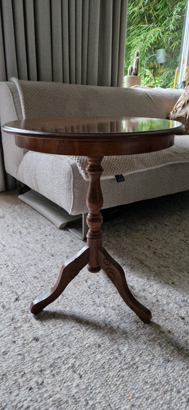 Ronde houten bijzettafel - Klassieke stijl, Gebruikt, Klassiek, Rond, 55 tot 75 cm