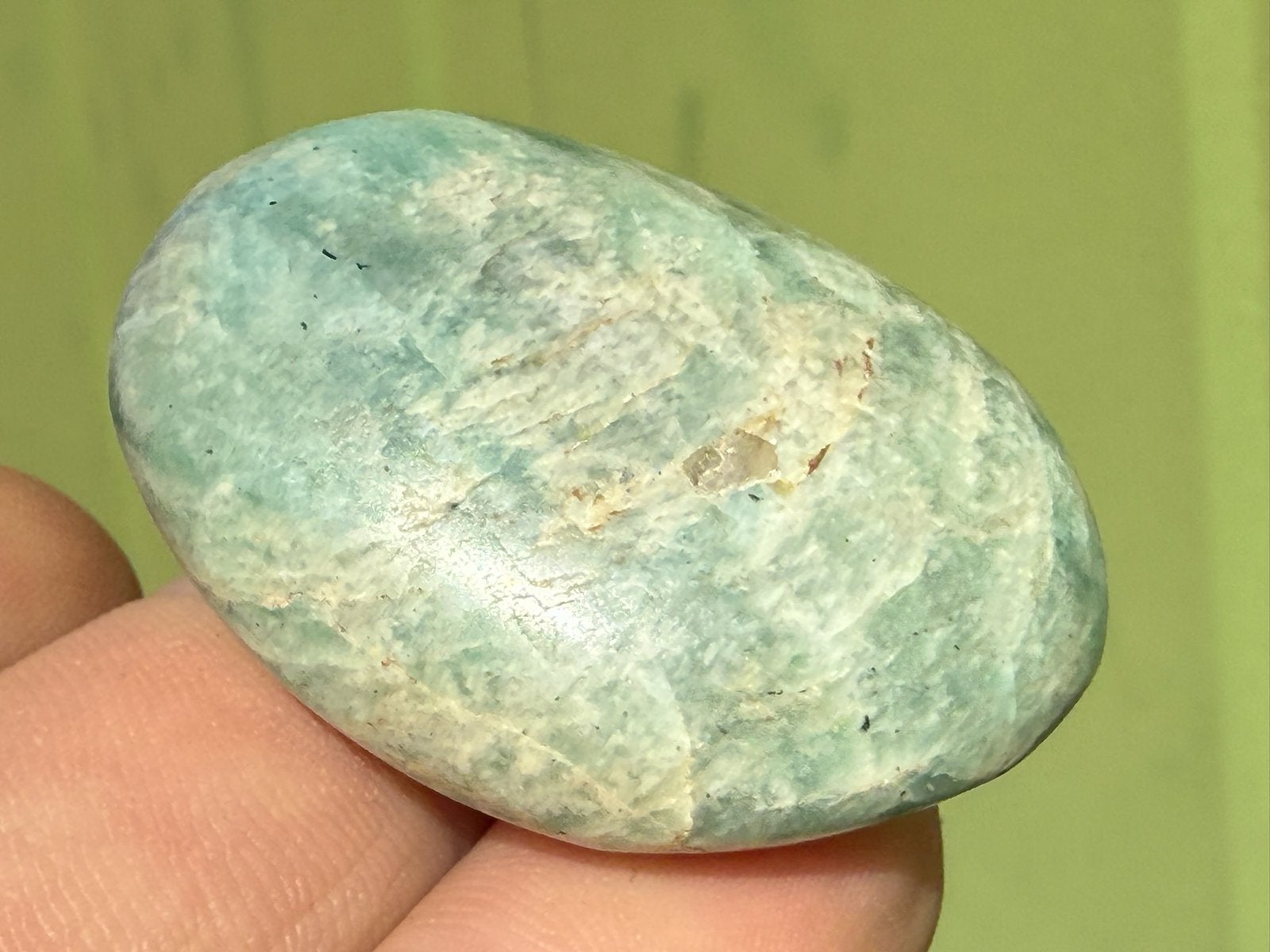 Amazoniet handsteen mineralen Madagaskar HSP steen, Ophalen of Verzenden, Mineraal
