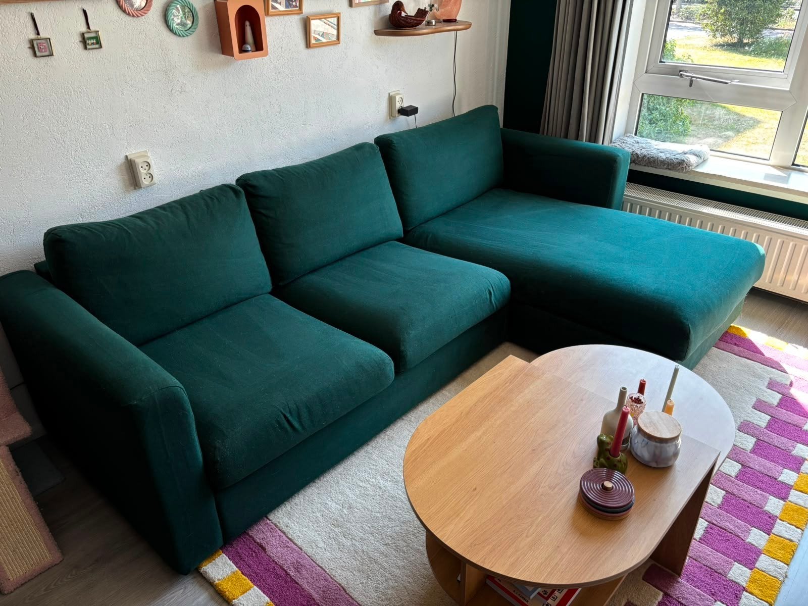 Ikea VIMLE bank groen, Ophalen, Gebruikt, Hoekbank, Driepersoons