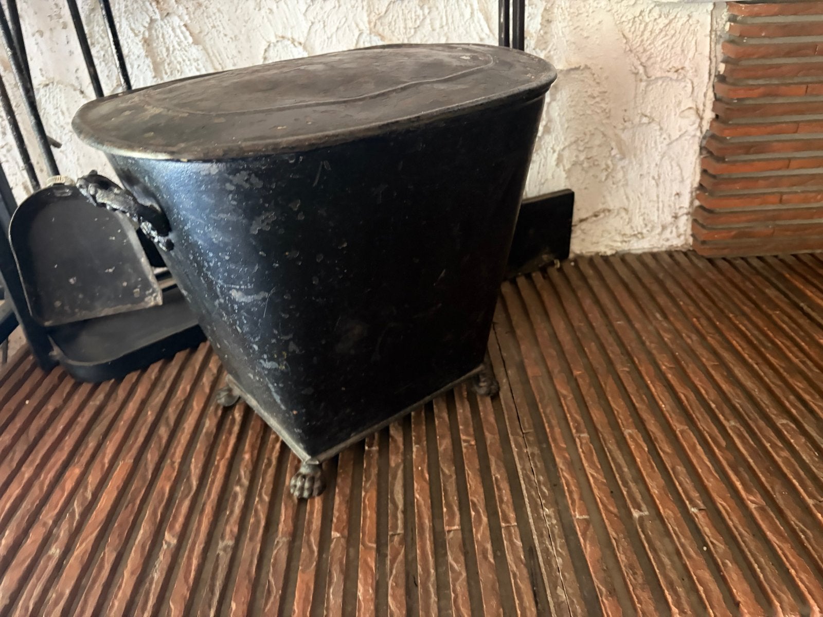 Antieke kolenkit / kolenbak van gietijzer, Ophalen of Verzenden