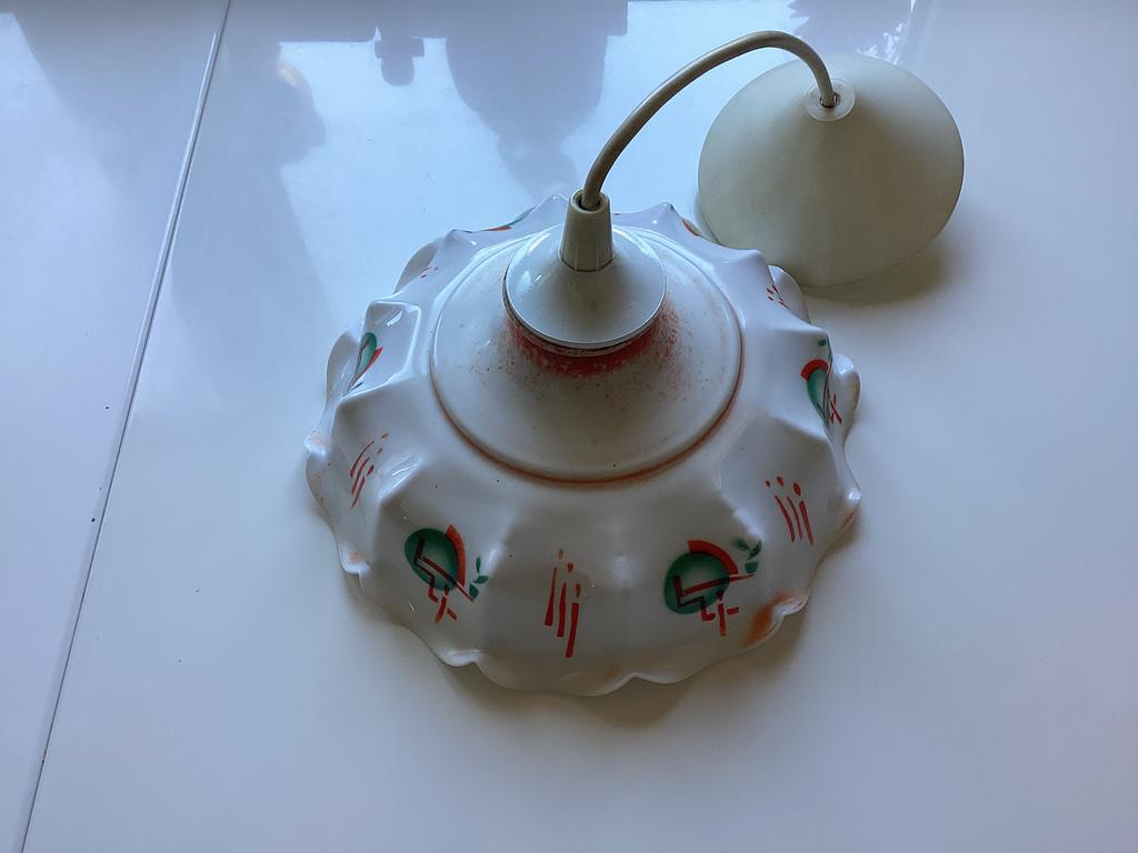 40/50 jaren melkglas Lampenkapje  24 cm/hoog 10cm €27,50, Ophalen
