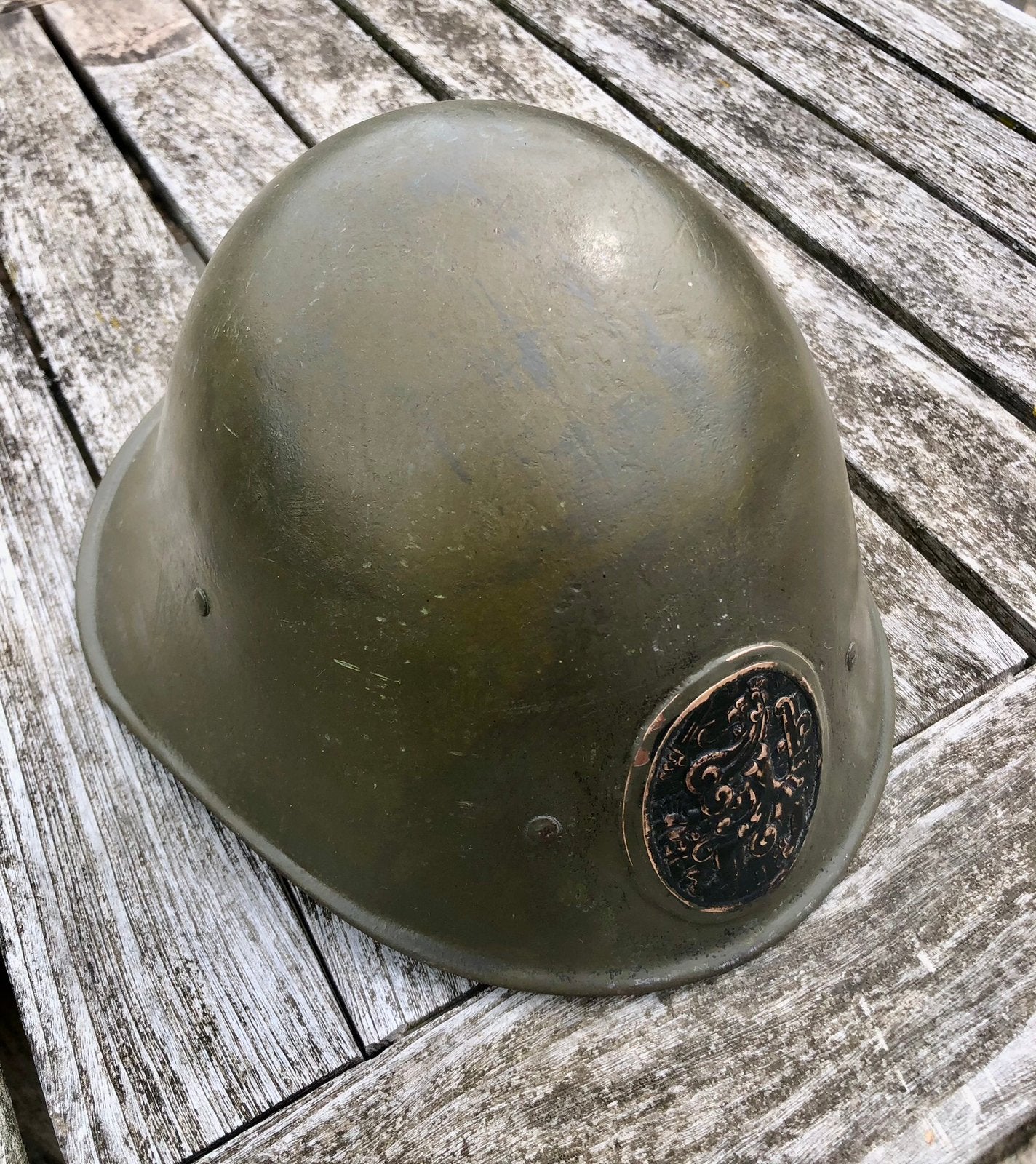 Nederlandse m34 helm, Verzamelen, Militaria | Tweede Wereldoorlog, Ophalen of Verzenden, Nederland, Helm of Baret