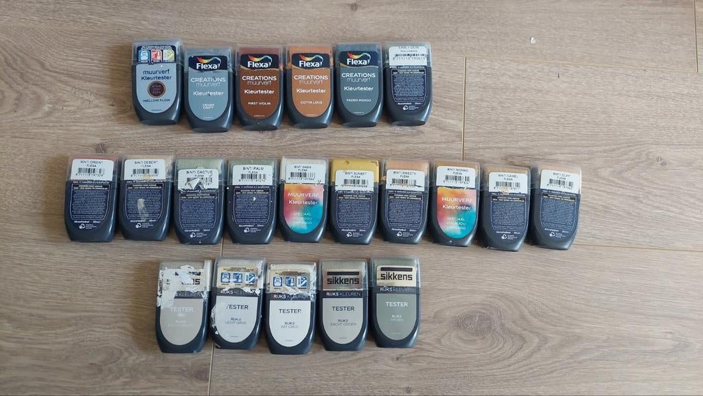 Verf testers Flexa, Sikkens, Farrow&Ball - Diverse kleuren, Beige, Nieuw, Ophalen of Verzenden, Verf