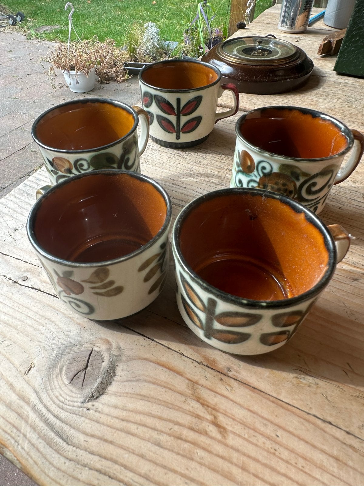 Set van 5 vintage Boch Rambouillet kopjes, Ophalen of Verzenden